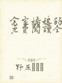 余家娇娘的小说免费阅读全文封面