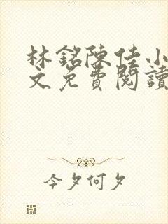 林铭陈佳小说全文免费阅读最新章节封面