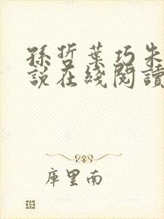 孙哲叶巧朱颜小说在线阅读