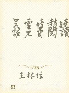 吴雪晴赵晓东小说免费阅读