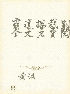霸道总裁别太坏全文免费阅读全文
