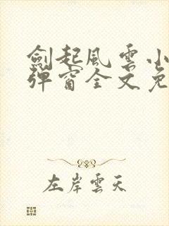 剑起风云小说无弹窗全文免费阅读封面