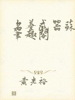 名养成器苏沫沫笔趣阁封面