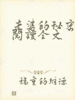 老婆的秘密小说阅读全文
