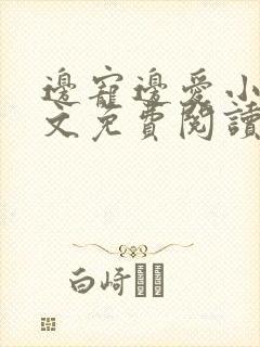 边宠边爱小说全文免费阅读小说