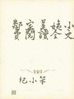 邻家美姨小说免费阅读全文
