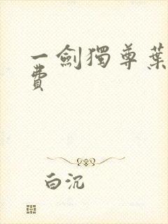 一剑独尊叶玄免费封面