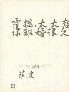 霍总,太太想和你离婚很久了短剧