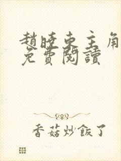 赵晓东主角小说免费阅读
