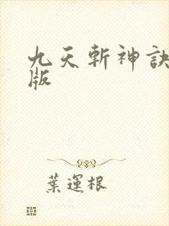 九天斩神诀电脑版封面
