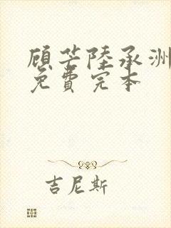 顾芒陆承洲小说免费完本封面