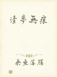 清梦无痕封面