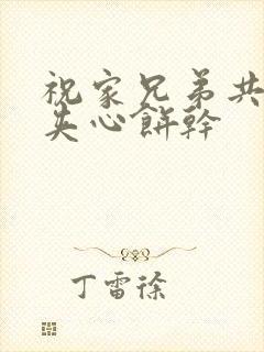 祝家兄弟共享后夹心饼干封面