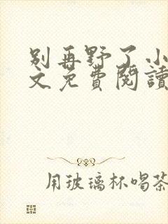 别再野了小说全文免费阅读无弹窗封面