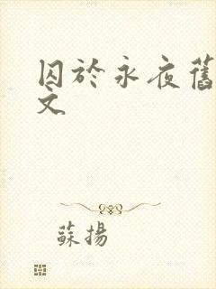 囚于永夜旧版原文封面
