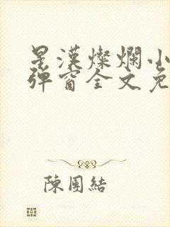 星汉灿烂小说无弹窗全文免费阅读