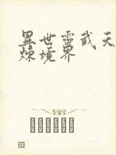 异世灵武天下修炼境界