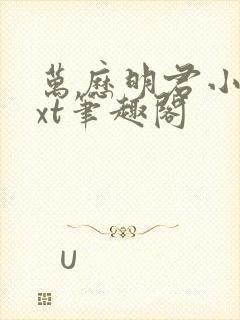 万历明君小说txt笔趣阁