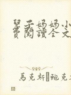儿子妈妈小说免费阅读全文