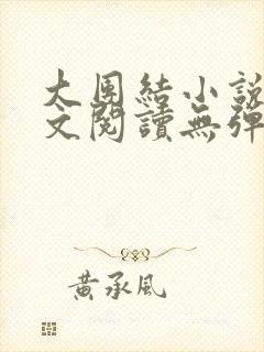 大团结小说集全文阅读无弹窗