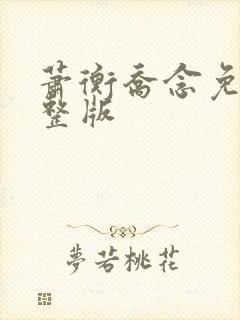 萧衡乔念免费完整版封面