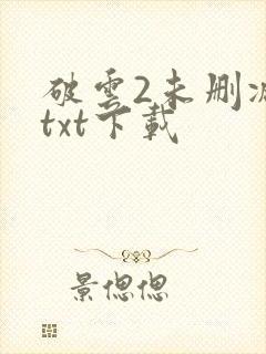 破云2未删减版txt下载