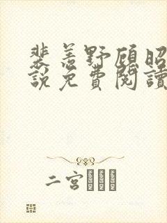 裴羡野顾昭宁小说免费阅读最新章节封面