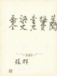 乔梁章梅叶心仪全文免费阅读封面