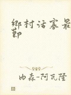 乡村活寡最新章节