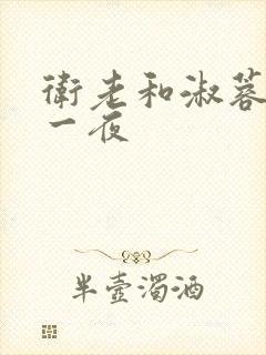 卫老和淑蓉销魂一夜