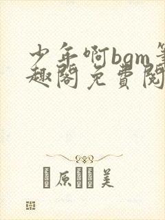 少年啊bgm笔趣阁免费阅读全文下载