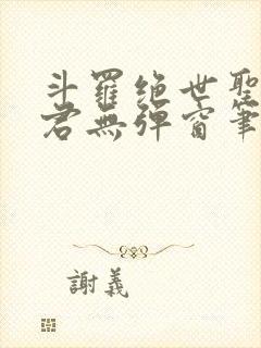 斗罗绝世圣邪帝君无弹窗笔趣阁封面