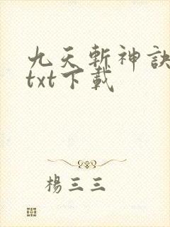 九天斩神诀林辰txt下载封面