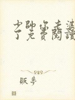 少帅你老婆又跑了免费阅读全文