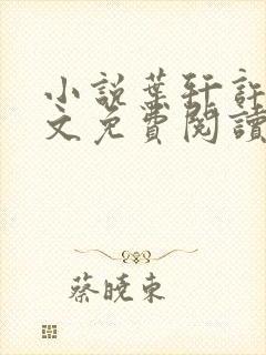 小说叶轩许静全文免费阅读封面
