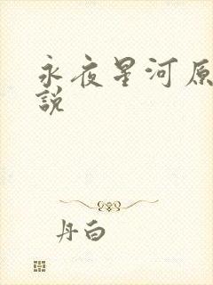 永夜星河原著小说封面