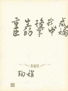 重生后我成了权臣的掌中娇免费看