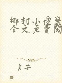 乡村小傻医小说全文免费阅读封面