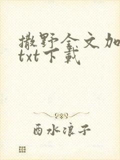 撒野全文加番外txt下载