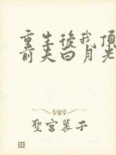 重生后我顶替了前夫白月光新章节封面