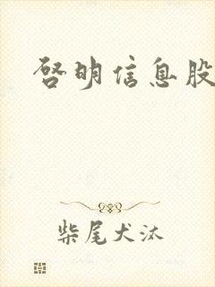 启明信息股吧封面