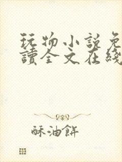 玩物小说免费阅读全文在线阅笔趣阁无弹窗