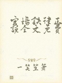 官场铁律正版小说全文免费阅读