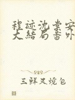 程迹沈棠安江彻大结局番外