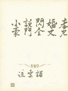 小说闪婚老公是豪门全文免费阅读