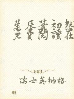 叶辰萧初然小说免费阅读在线封面