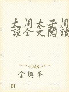 大周太子周铮小说全文阅读笔趣阁