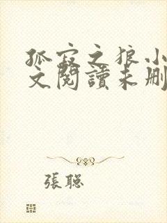 孤寂之狼小说全文阅读未删减版