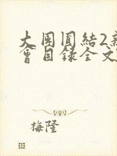 大团圆结2亲情会目录全文阅读视频