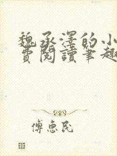 魏承泽的小说免费阅读笔趣阁